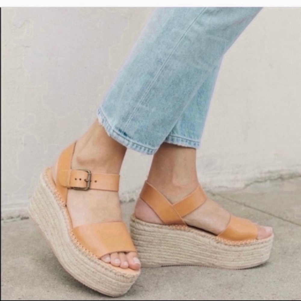 Soludos Minorca High Platform Sandal Nude Size 9
